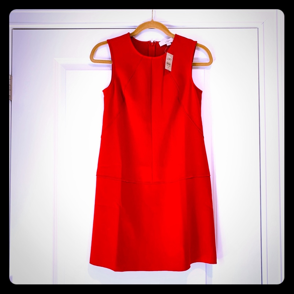Red A-line dress